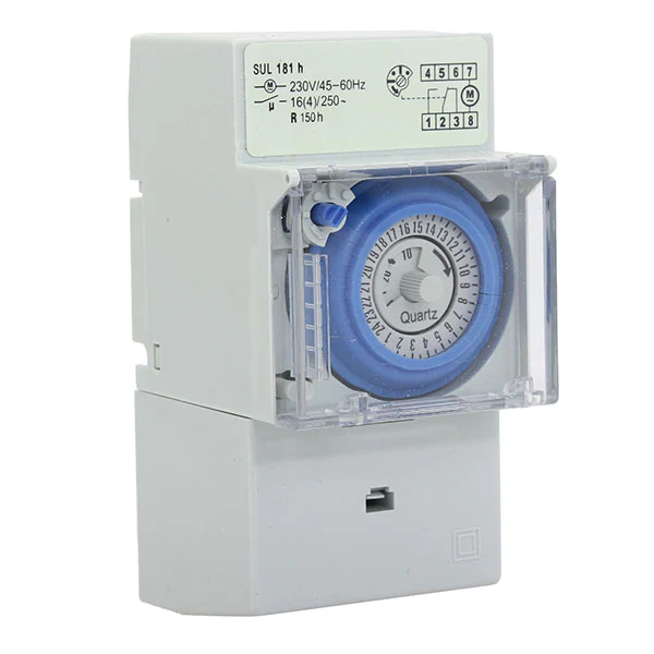 POOL TIME SWITCH WITH BACKUP BATTERY 3 SUL 181H electronic pool timer switch with backup battery 24-hour cycle