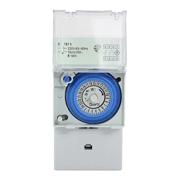 POOL TIME SWITCH WITH BACKUP BATTERY 4 SUL 181H electronic pool timer switch with backup battery 24-hour cycle