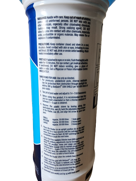 POOL FLOATER BIOGUARD SWIM CLEAR ADVANCED 7 IN 1 (1.6KG) - Image 5